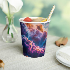 Vasos De Papel Arte de Nebulosa Espacial Abstracta - Cósmico Colo