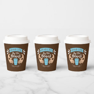 Vasos De Papel arte de palabras de café divertidas Cuadros de pap