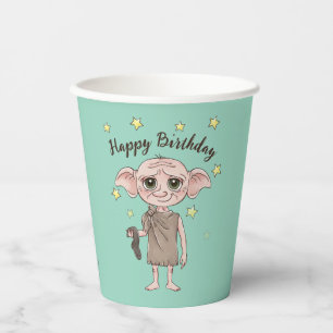 Vasos De Papel Arte de Personaje de Acuarela Dobby