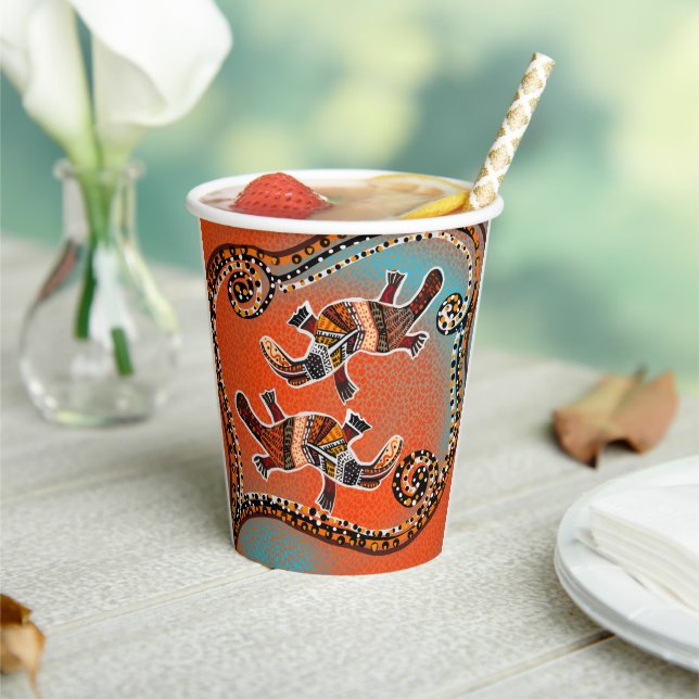 VASOS DE PAPEL ARTE DEL ORNITORRINCO         (in situ)