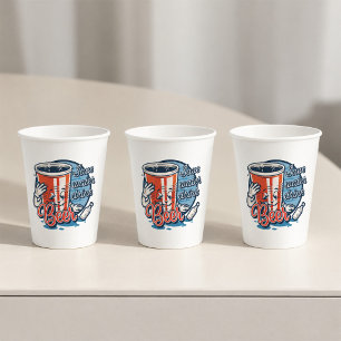 Vasos De Papel Arte divertido de camiseta gráfica de dibujos anim