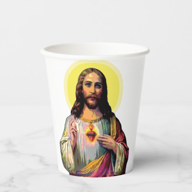 Vasos De Papel Arte Pop Jesus Christus (Anverso)
