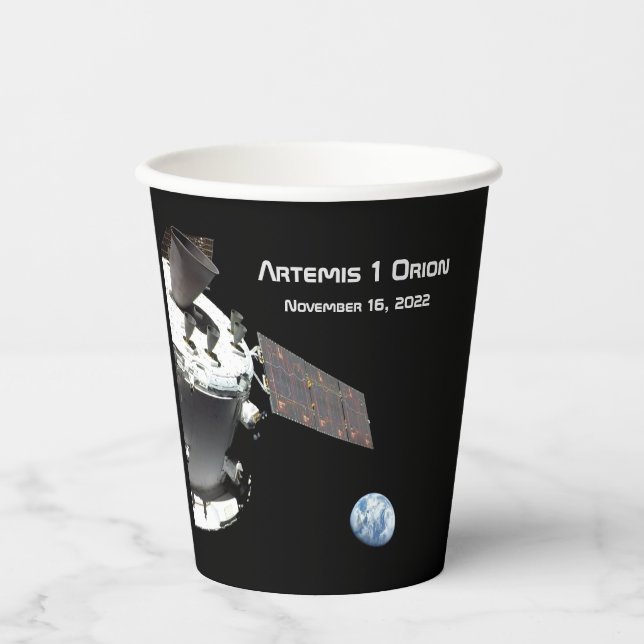 Vasos De Papel Artemis Orion Spacecraft Blue Marble (Anverso)