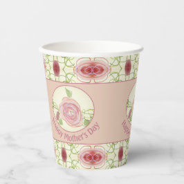 Vasos De Papel Artista floral rosa