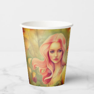 Vasos De Papel Artsy Woman