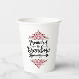 Vasos De Papel Ascendida a Abuela Anuncio de Embarazo 2025