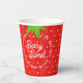 Vasos De Papel Así que Berry Sweet Strawberry Cumpleaños