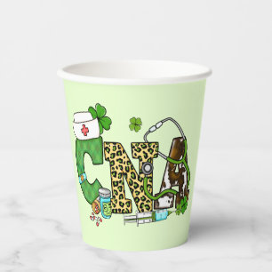 Vasos De Papel Asistente de Enfermería certificado St. Patrick