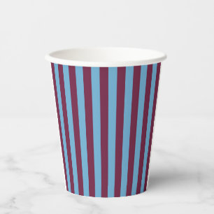 Vasos De Papel Aston Villa stripes Football Club colores premier 