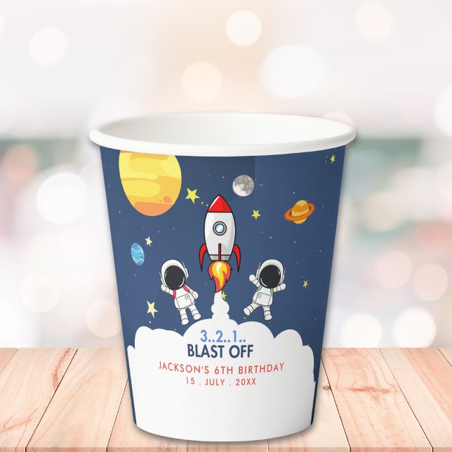 Vasos De Papel Astronaut -  Funny Birthday Boy  (Subido por el creador)