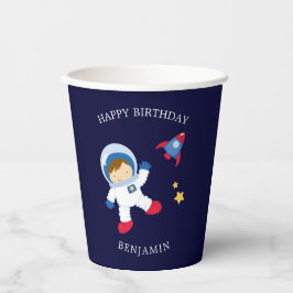 Vasos De Papel Astronauta Boy Kids Birday Paper Cup