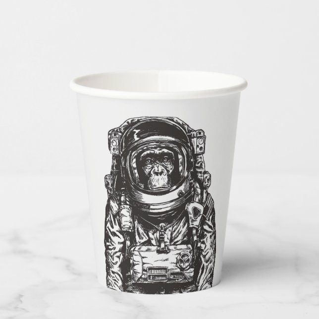 Vasos De Papel Astronauta de monos (Izquierda)