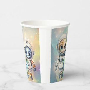 Vasos De Papel Atención Cuadros Intergalácticos De Papel De Cumpl