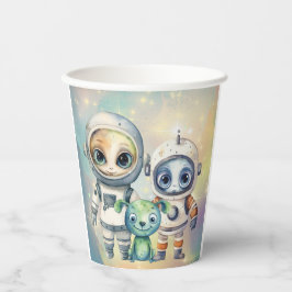 Vasos De Papel Atención Cuadros Intergalácticos De Papel De Cumpl