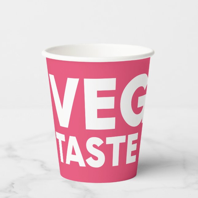 Vasos De Papel Atractivo Vegano (Anverso)