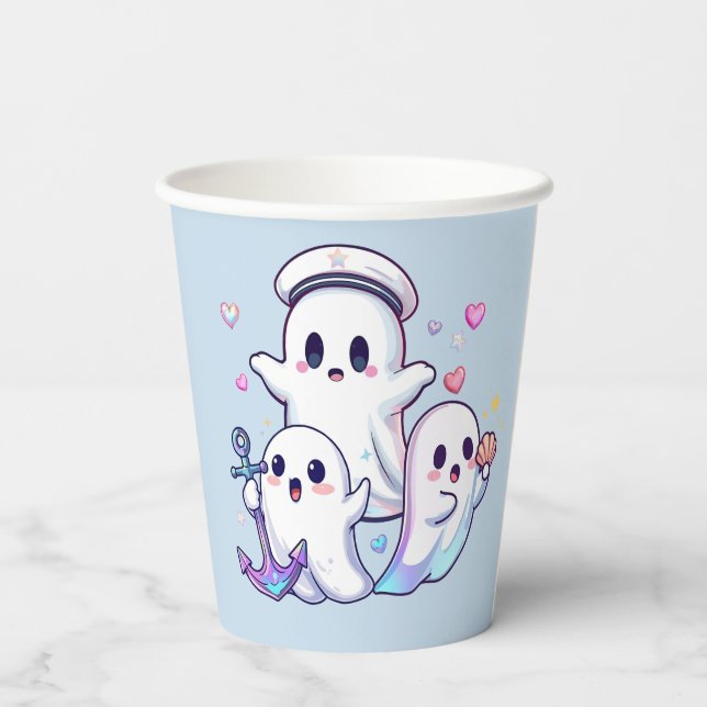 Vasos De Papel ¡Atrapando el alta mar! (Reverso )