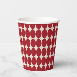 Vasos De Papel Audaces Navidades modernos Moda festiva Red Bauble