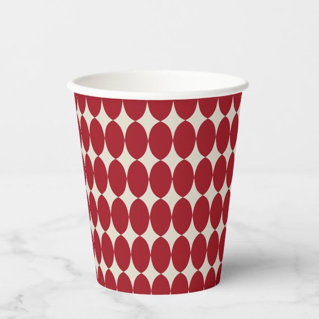 Vasos De Papel Audaces Navidades modernos Moda festiva Red Bauble (Anverso)