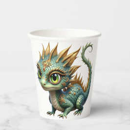 Vasos De Papel Auren – pequeño dragón del bosque esmeralda