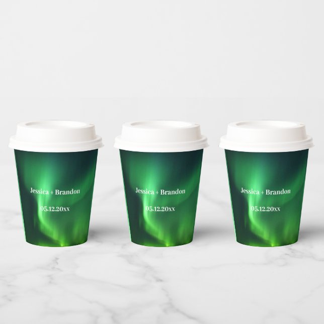 Vasos De Papel Aurora Borealis Boda (Multi)