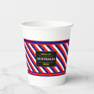 Vasos De Papel Australia Football Fan Flag Colors Stripe Pattern