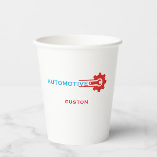 Vasos De Papel Automotive Gear Logo