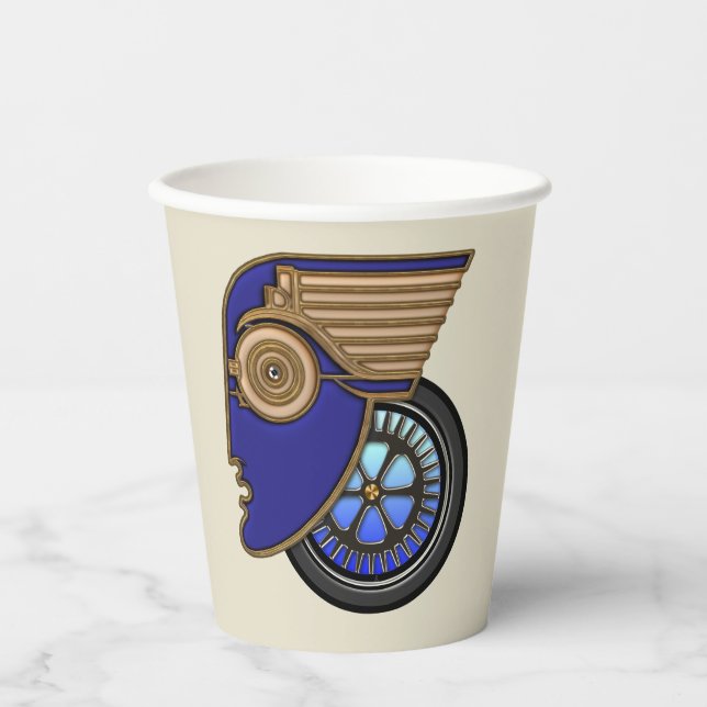 Vasos De Papel Autopista Art Deco (Anverso)
