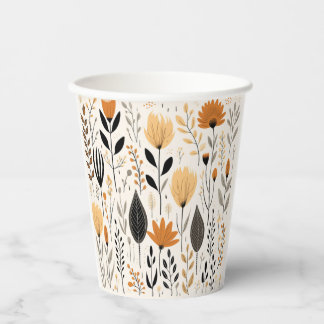 Vasos De Papel Autumn Blooms