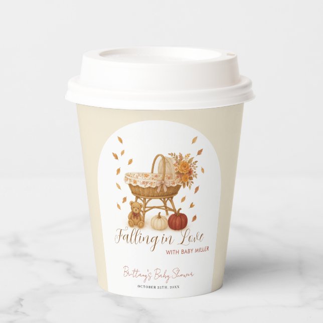 Vasos De Papel Autumn Pumpkin Baby Shower (Anverso)