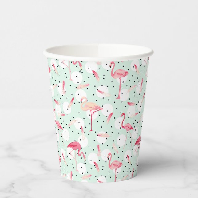 Vasos De Papel Ave Flamingo Con Pies (Izquierda)