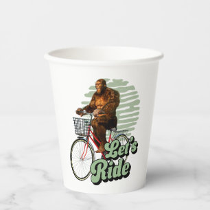 Vasos De Papel Aventura en bicicleta por el bosque Sasquatch