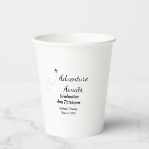 Vasos De Papel Aventura espera graduación añadir nombre año escol