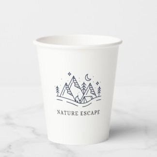 Vasos De Papel "Aventura Esperando Gráfica de Camping