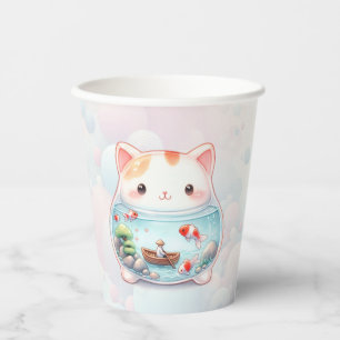 Vasos De Papel Aventura para gato sensacional