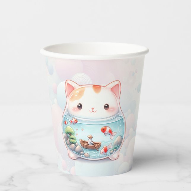 Vasos De Papel Aventura para gato sensacional (Anverso)