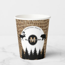 Vasos De Papel Aventura rural de camping al aire libre