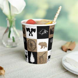 Vasos De Papel Aventura rural de camping al aire libre