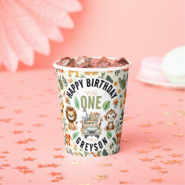 Vasos De Papel Aventura salvaje de una jungla 1er cumpleaños