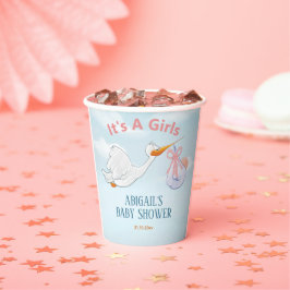 Vasos De Papel Aves Adorables con tazas de papel de Baby Shower