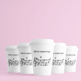 Vasos De Papel aves amorosas, esperando una adición a la familia