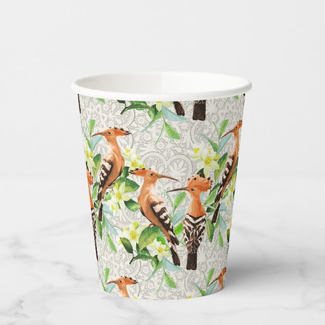 Vasos De Papel Aves Exóticas En El Lugar (Izquierda)
