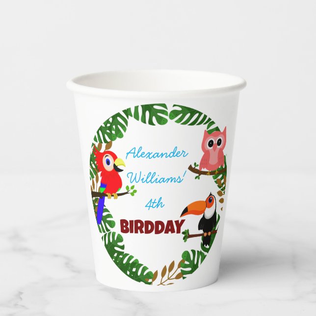 Vasos De Papel Aves Turcas Aves Aves Turcas (Anverso)