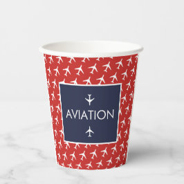 Vasos De Papel Aviación piloto de aviones Funky White