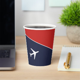 Vasos De Papel Aviación piloto de aviones Funky White