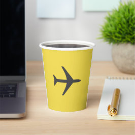 Vasos De Papel Avión de avión minimalista
