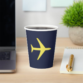 Vasos De Papel Avión de avión minimalista