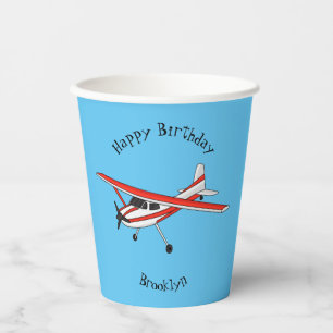 Vasos De Papel avión de engranaje de triciclo caricatura