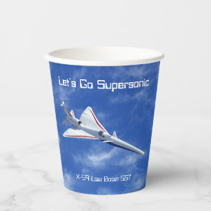 Vasos De Papel Avión supersónico X-59 Low Boom