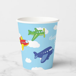 Vasos De Papel Aviones Jets Partidos de Cumpleaños Infantes Cute