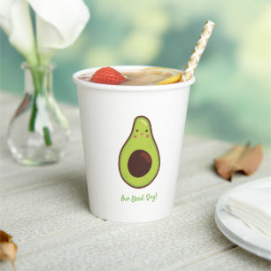 Vasos De Papel Avo Good Day Happy Aguacate